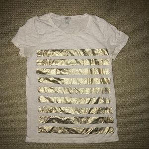 J crew metallic graphic tee